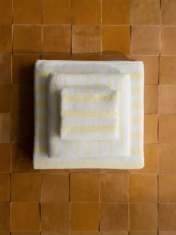 Arto håndkle - Transparent yellow-white, 50x100 cm - blomus