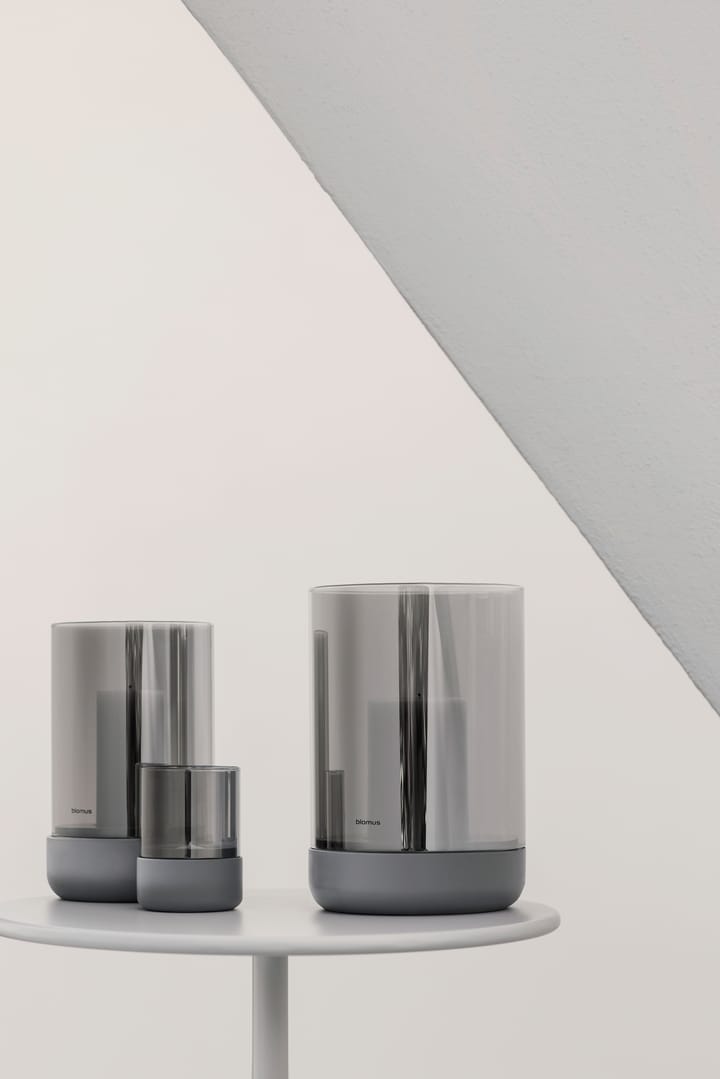 Calma lyslykt med telys Ø 10 cm, Steel grey Blomus