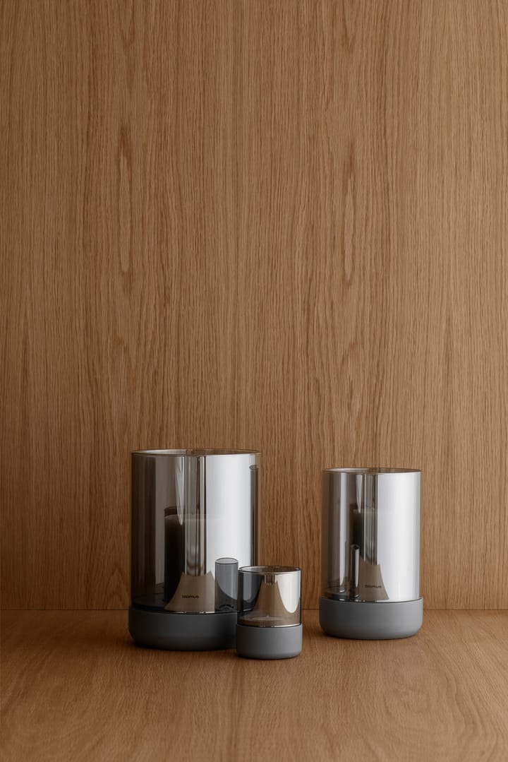 Calma lyslykt med telys Ø 10 cm, Steel grey Blomus