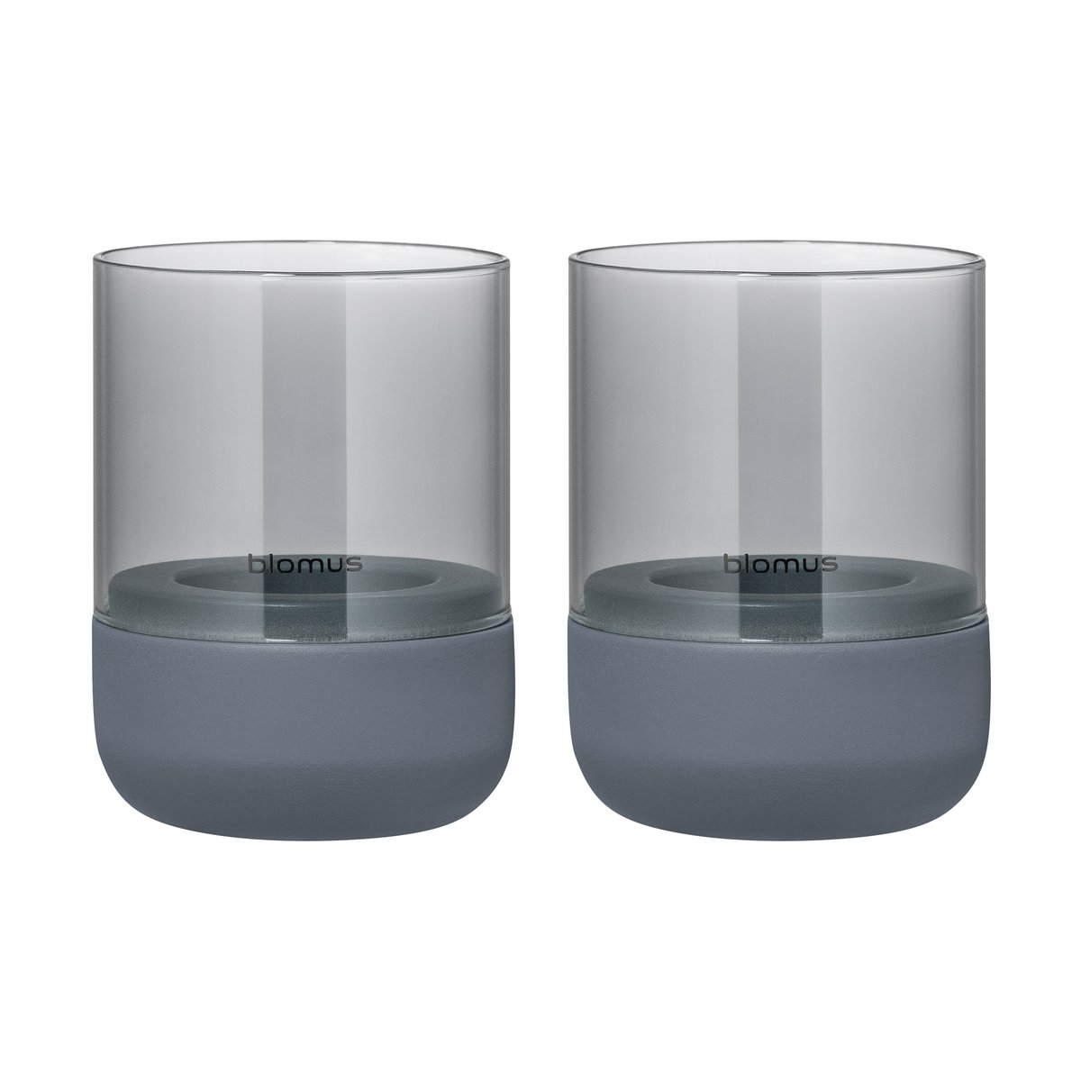 blomus Calma Telysholder Ø 7 cm 2-pakning Steel grey-smoke
