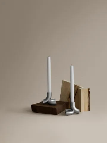 Doodle lysestake 2‑pakning - Matt rustfritt stål - blomus