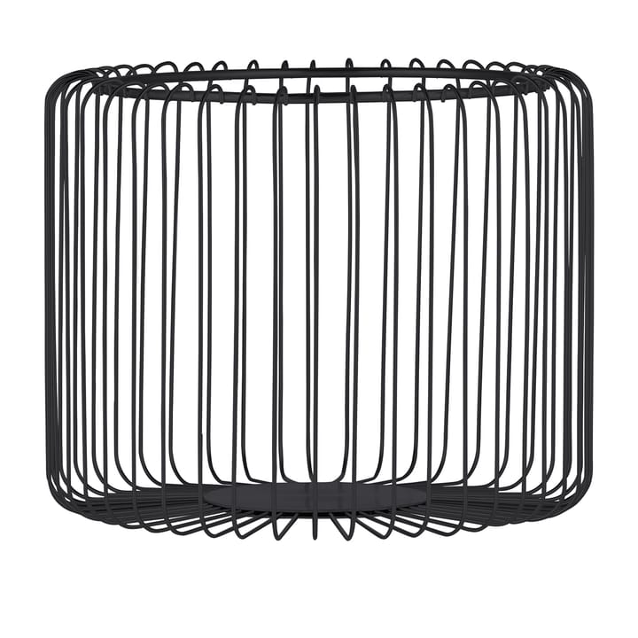 Estra trådkurv Ø 30 cm, Svart blomus