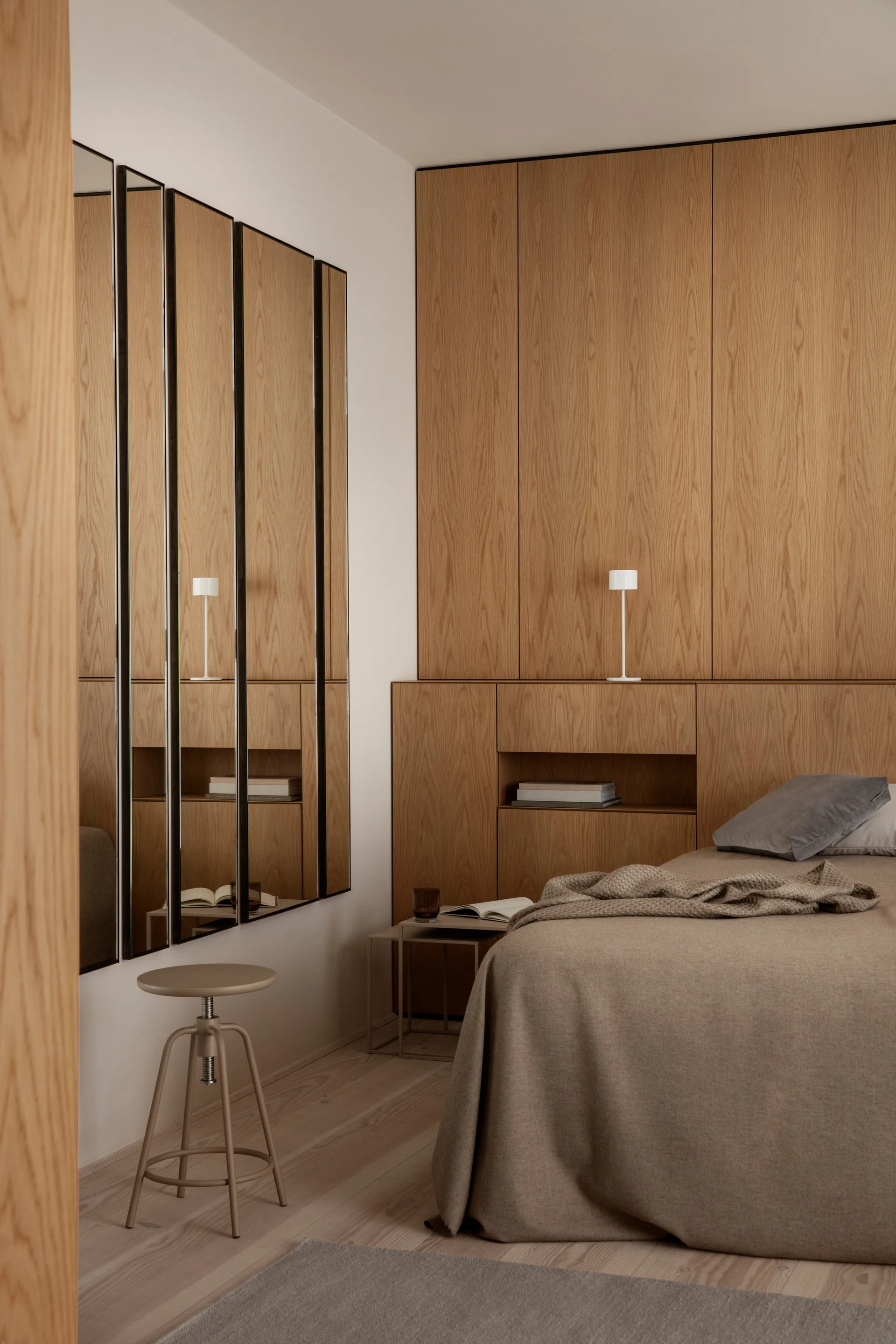 Farol mobil LED-lampe 33 cm, Hvit blomus