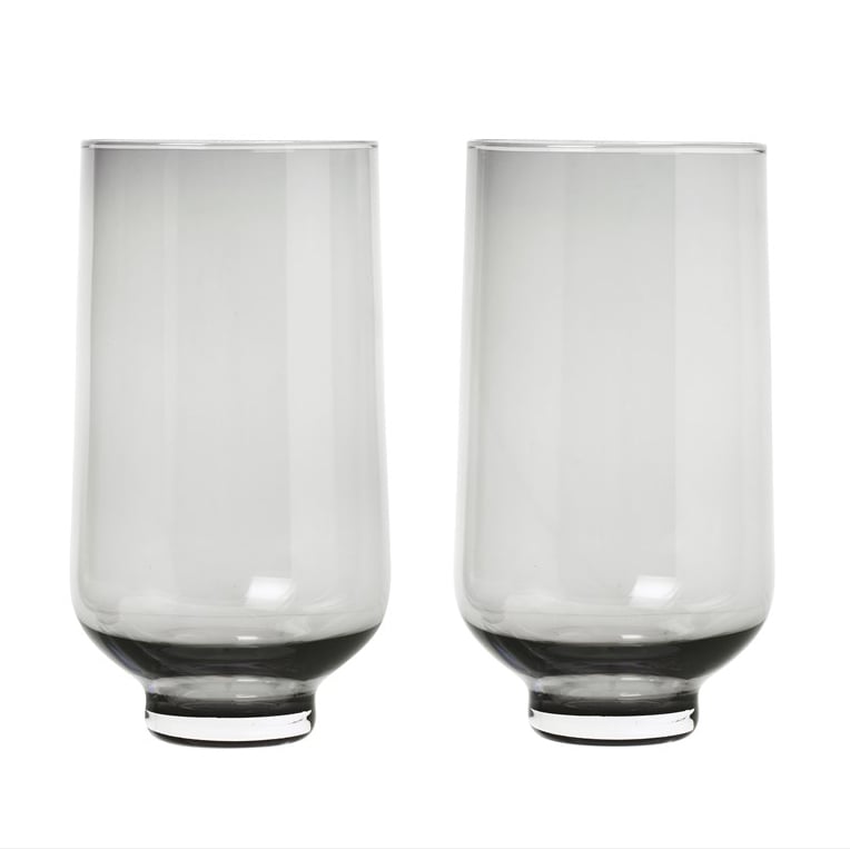 blomus Flow hyt tumblerglass 2-stk. | Skandinavisk Design | Vannglass | Grå