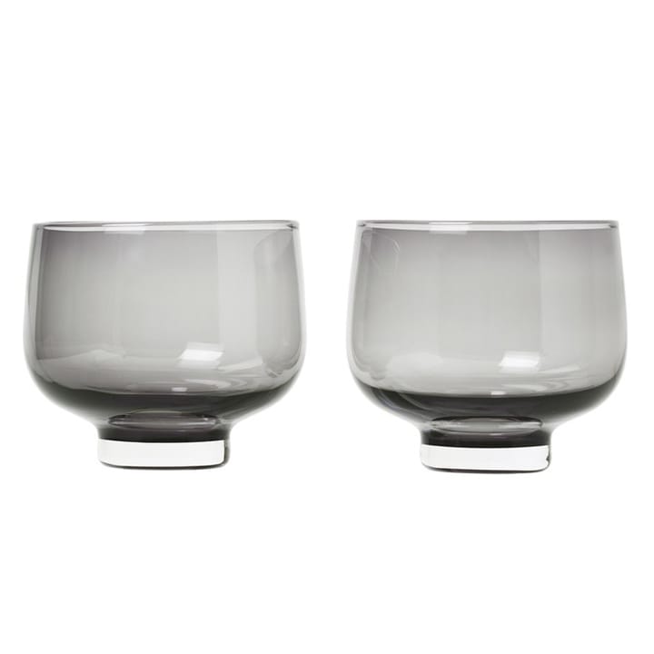 Flow tumblerglass 22 cl 2-stk. - Smoke - blomus