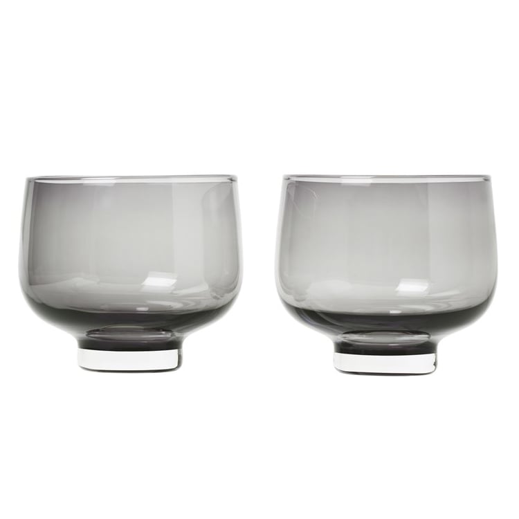 blomus Flow tumblerglass 22 cl 2-stk. Smoke