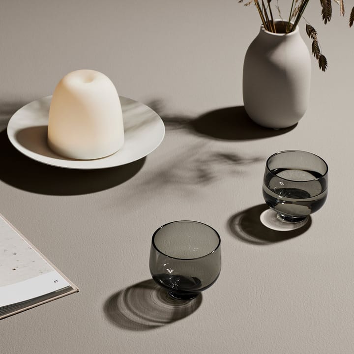 Flow tumblerglass 22 cl 2-stk., Smoke Blomus
