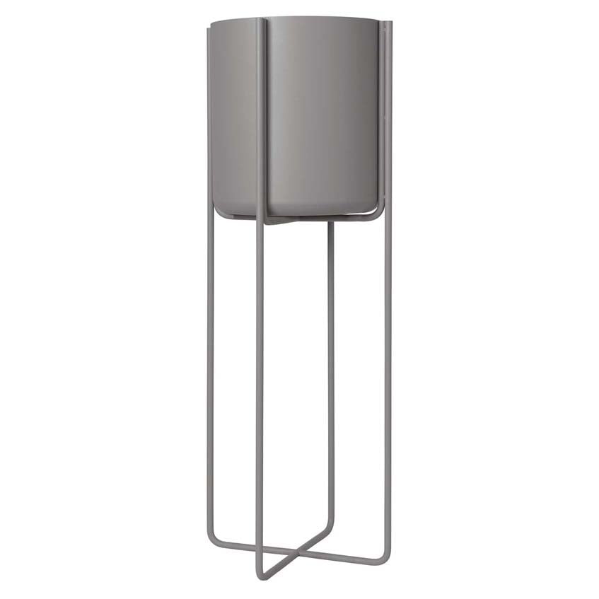 Bilde av blomus Kena krukke på bein M h805 cm Ø29 cm Steel gray (mørkegrå)