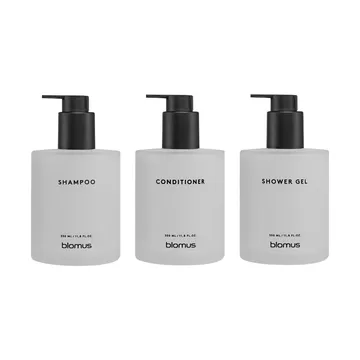 Kirei glassflasker inkl. veggholder 3-pakning - Hvit, monteres med skrue - blomus