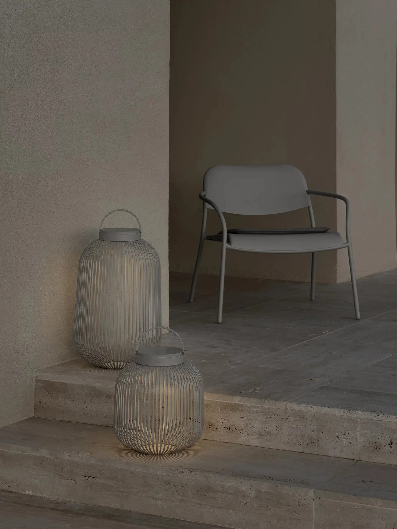 Lito LED-Lampe M, Granite Gray blomus