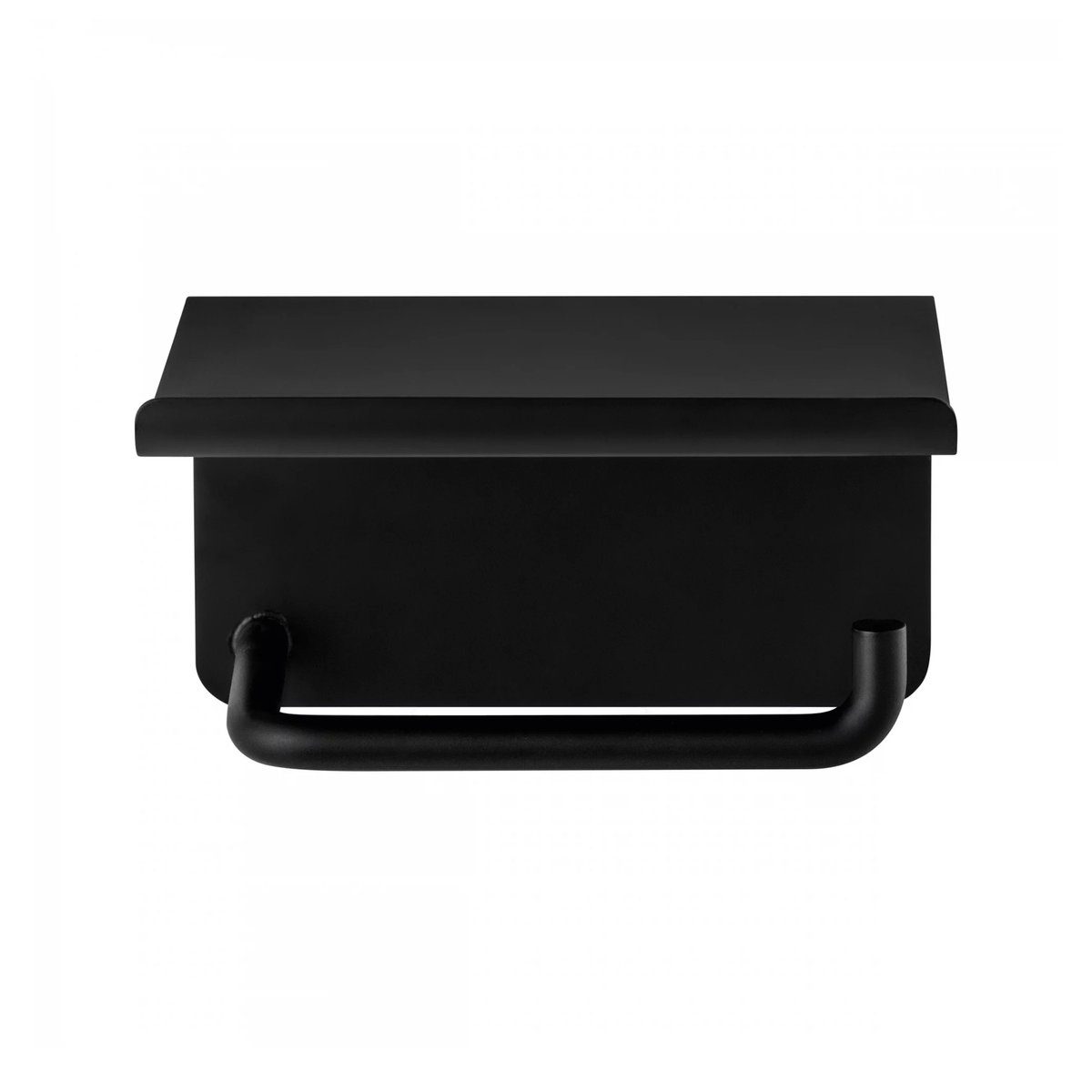 blomus Modo toalettpapirholder med hylle Black | Skandinavisk Design | Svart