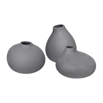 Nona vase 3-pakning - Pewter - blomus