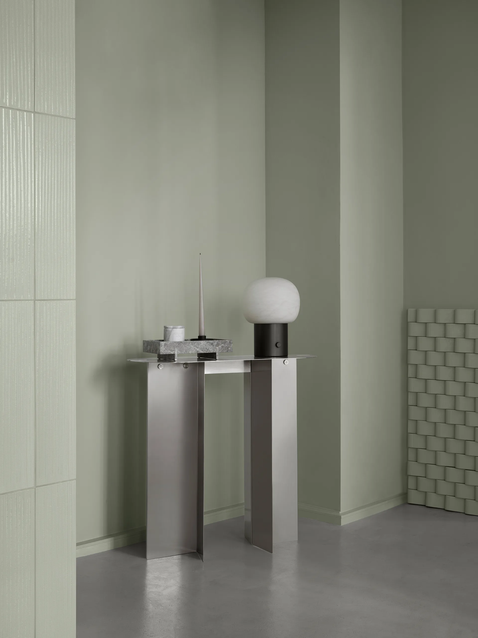 ORU sidebord 80x35x75 cm, Matt rustfritt stål blomus