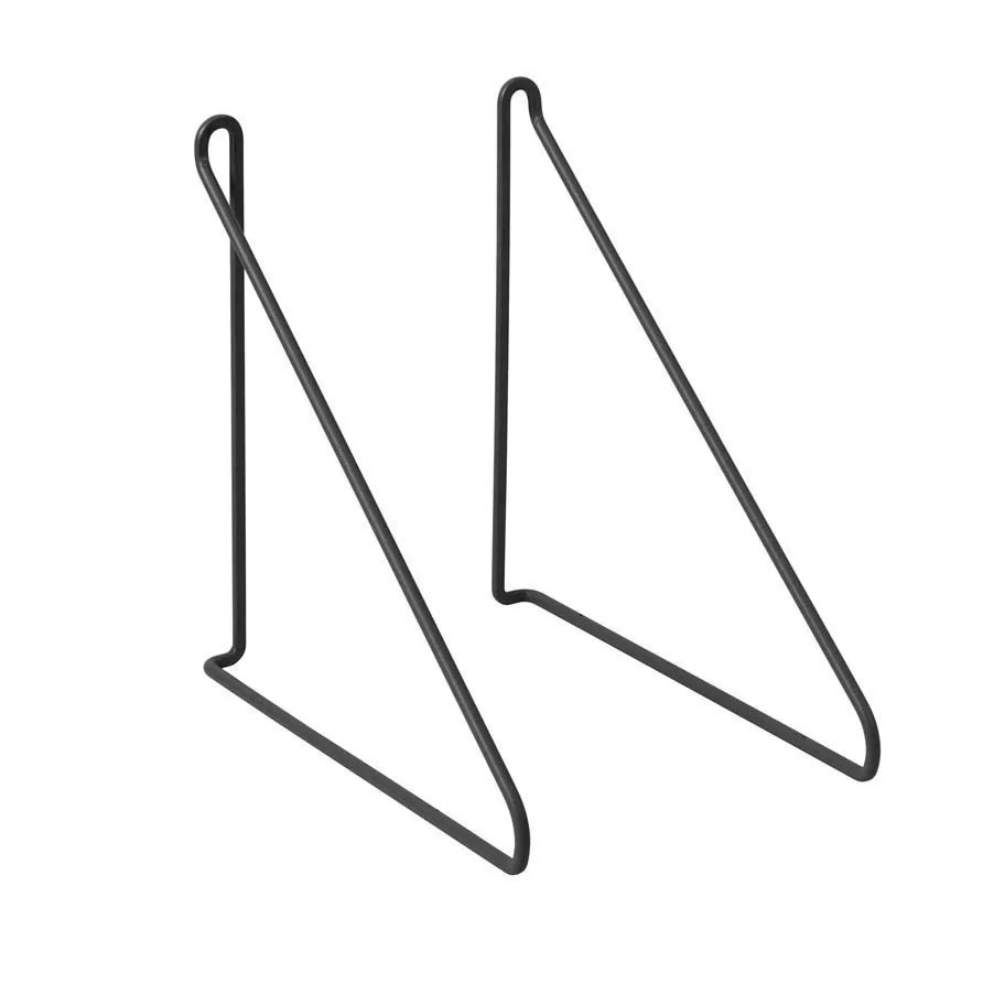 Panola konsol 2-stk., Svart blomus