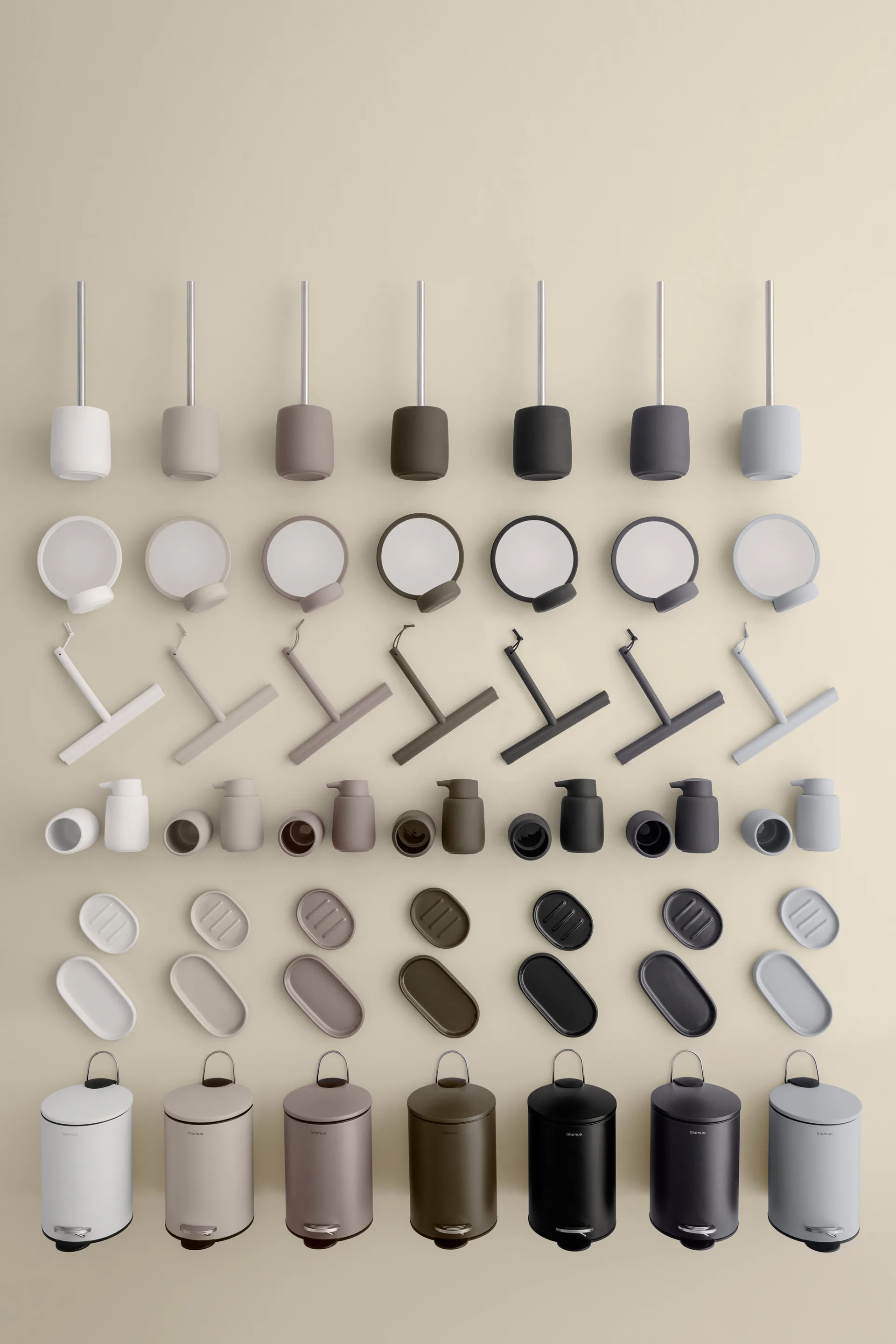 Sono Vanity bordspeil Ø17 cm, Hvit blomus