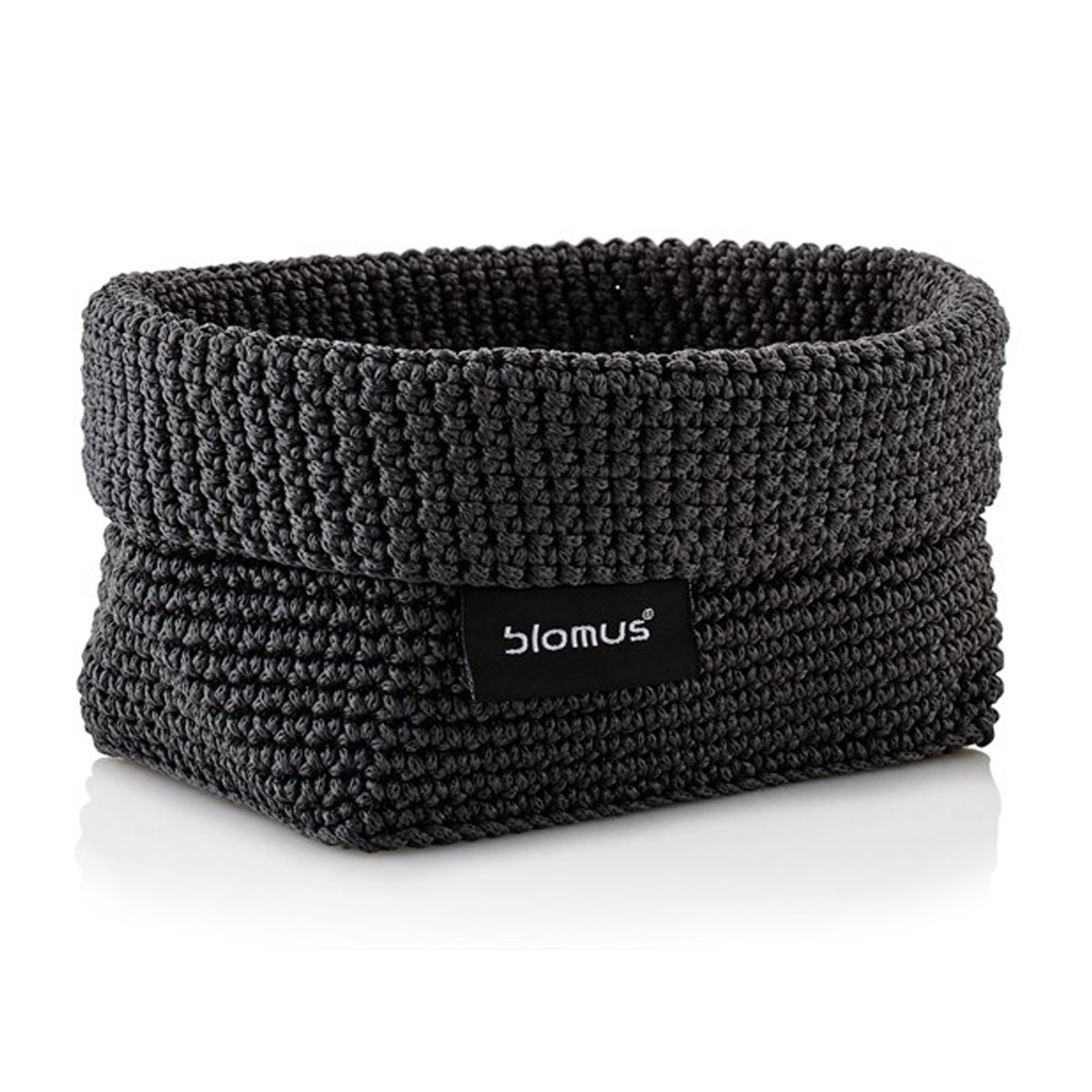 blomus Tela tekstilkurv M 10 x 15 cm Anthracite | Skandinavisk Design | Oppbevaringskurver | Grå