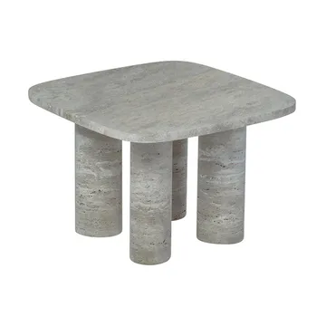 Volos sidebord S 52x52 cm - Silver Travertine - blomus