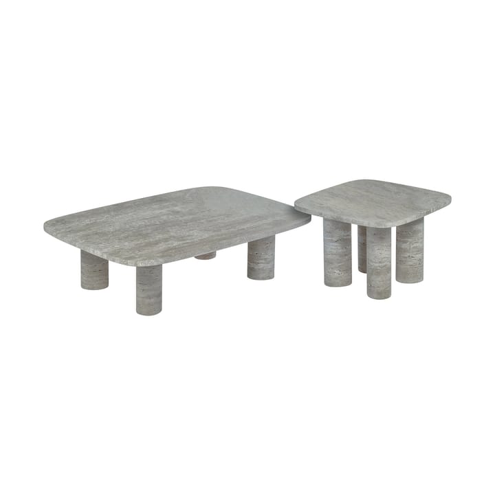 Volos sidebord S 52x52 cm, Silver Travertine Blomus