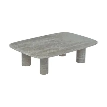 Volos sofabord L 100x70 cm - Silver Travertine - blomus