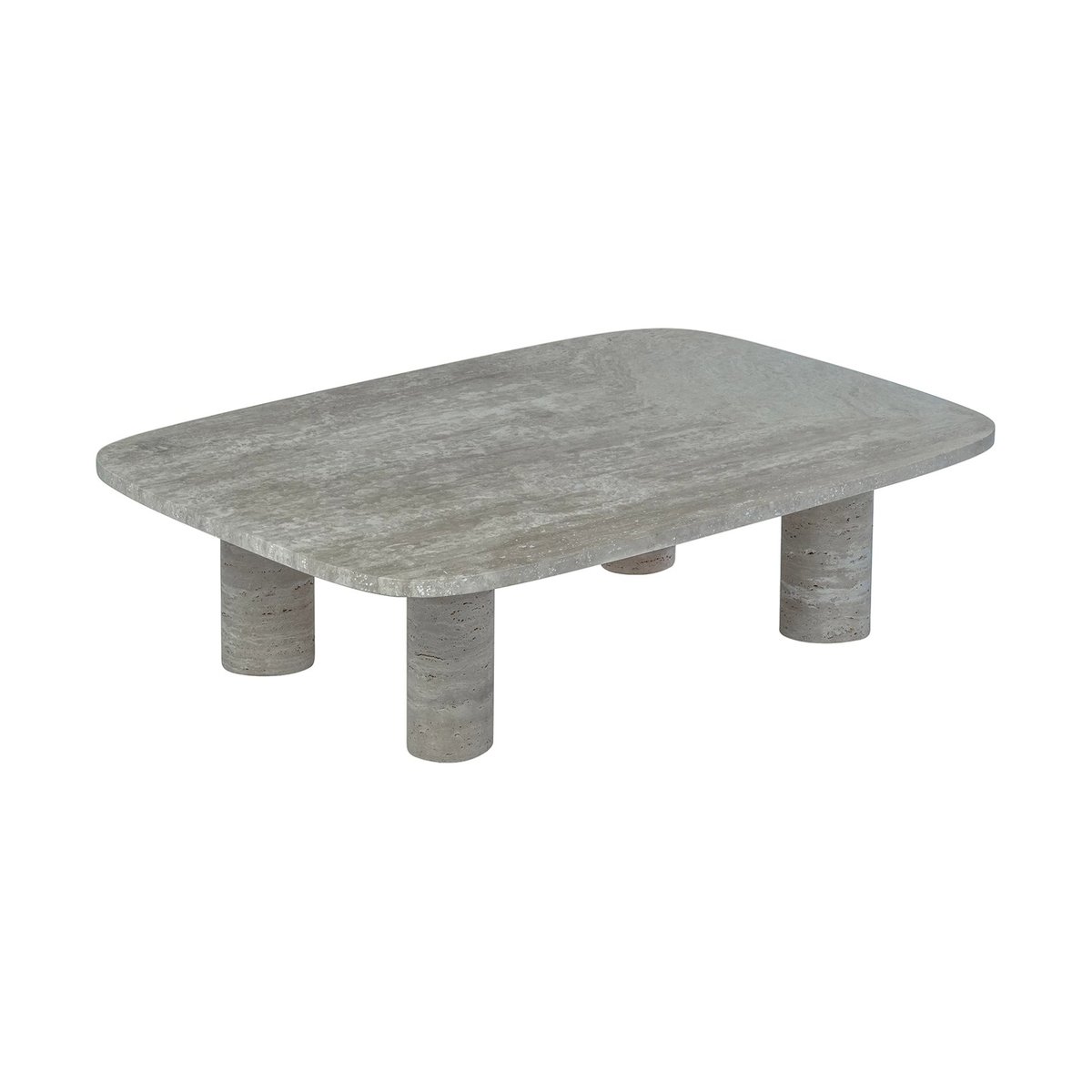 blomus Volos sofabord L 100x70 cm Silver Travertine