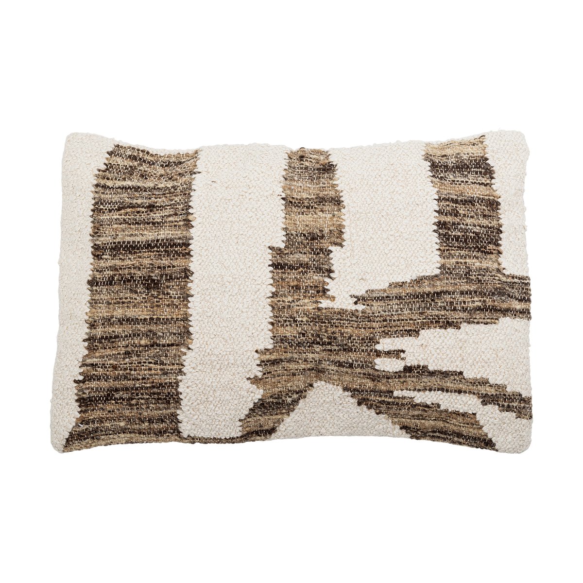 Bloomingville Abano pute 40x60 cm Hvit-brun | Skandinavisk Design | Puter | Hvit