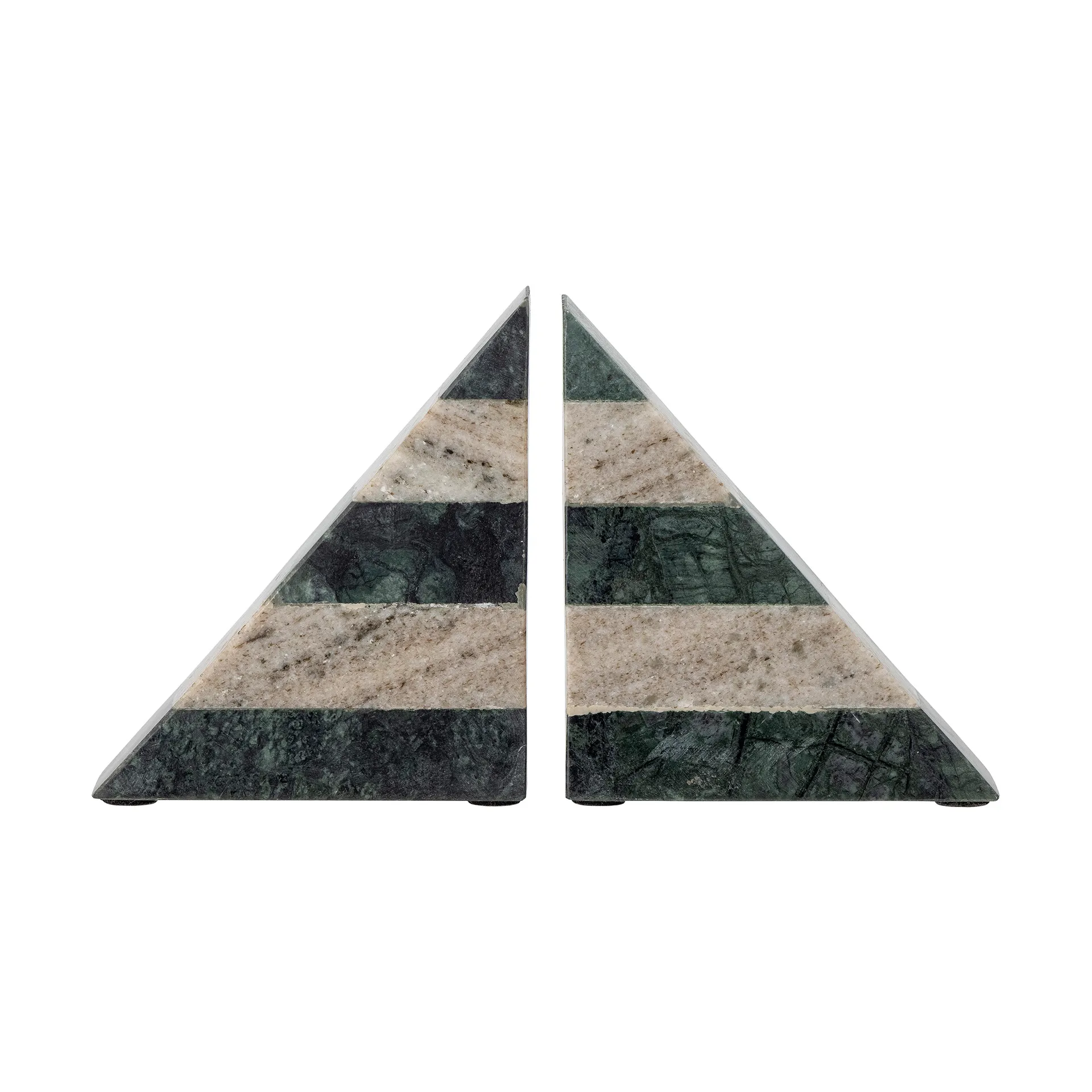 Abir bokstøtte 2-pakning, Grønn-hvit marmor Bloomingville