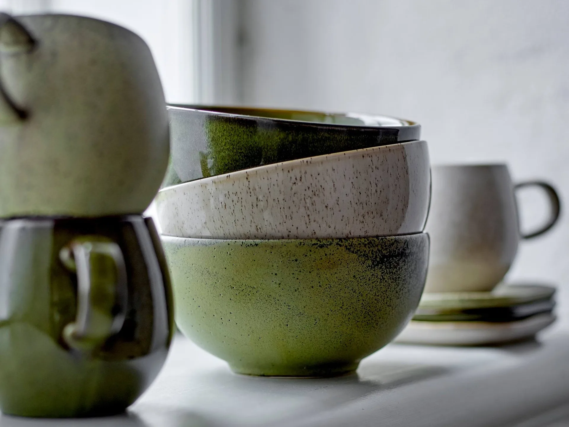 Addison skål Ø 16 cm 3 deler, Green Bloomingville