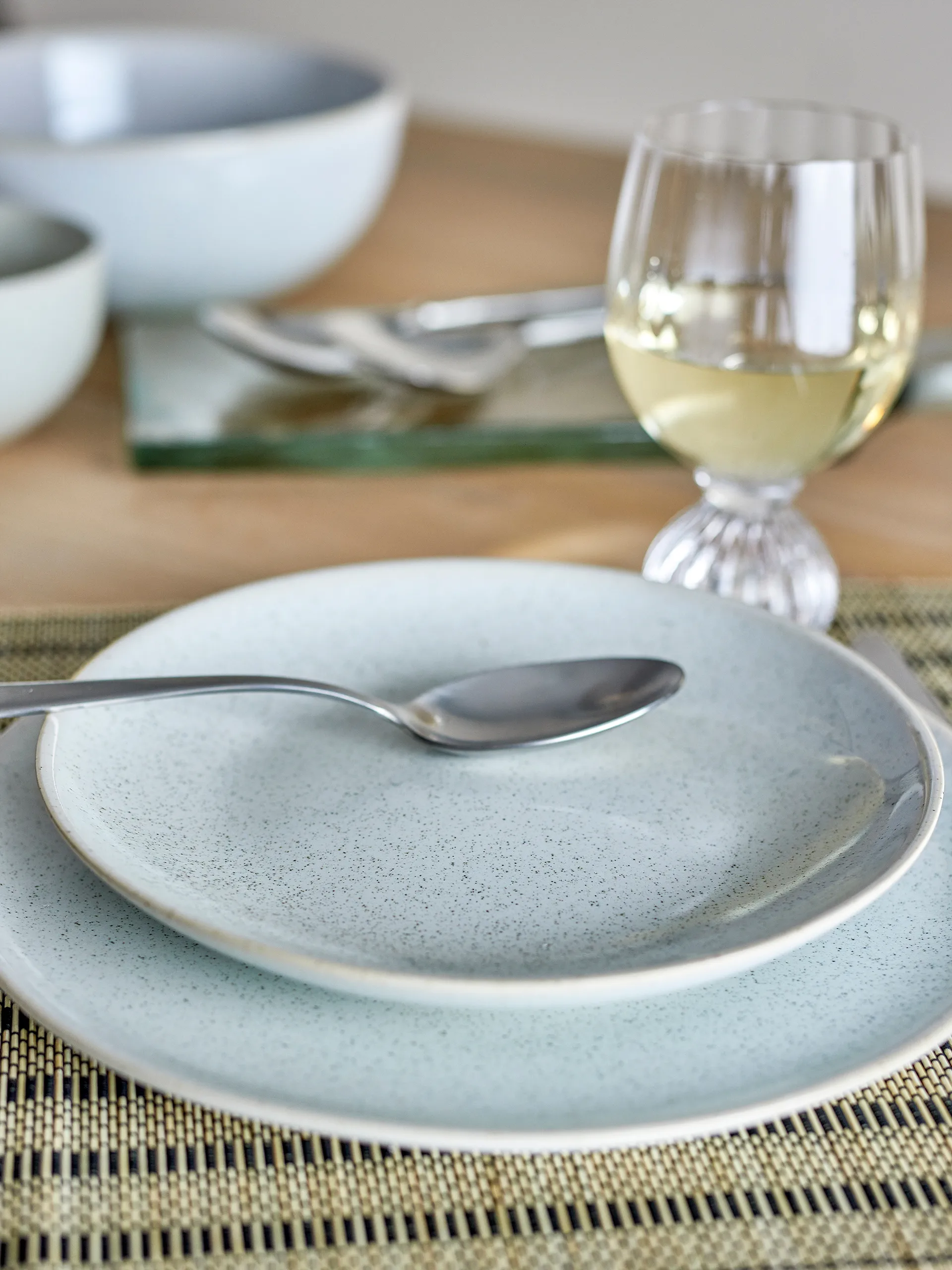 Addison tallerken Ø22 cm, Hvit Bloomingville