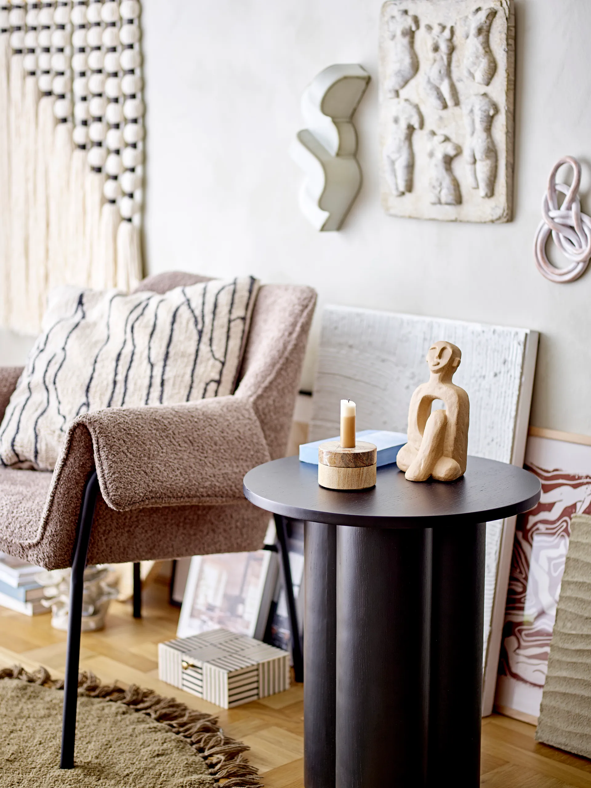 Aio salongbord Ø 45 x 50 cm, Sort Bloomingville