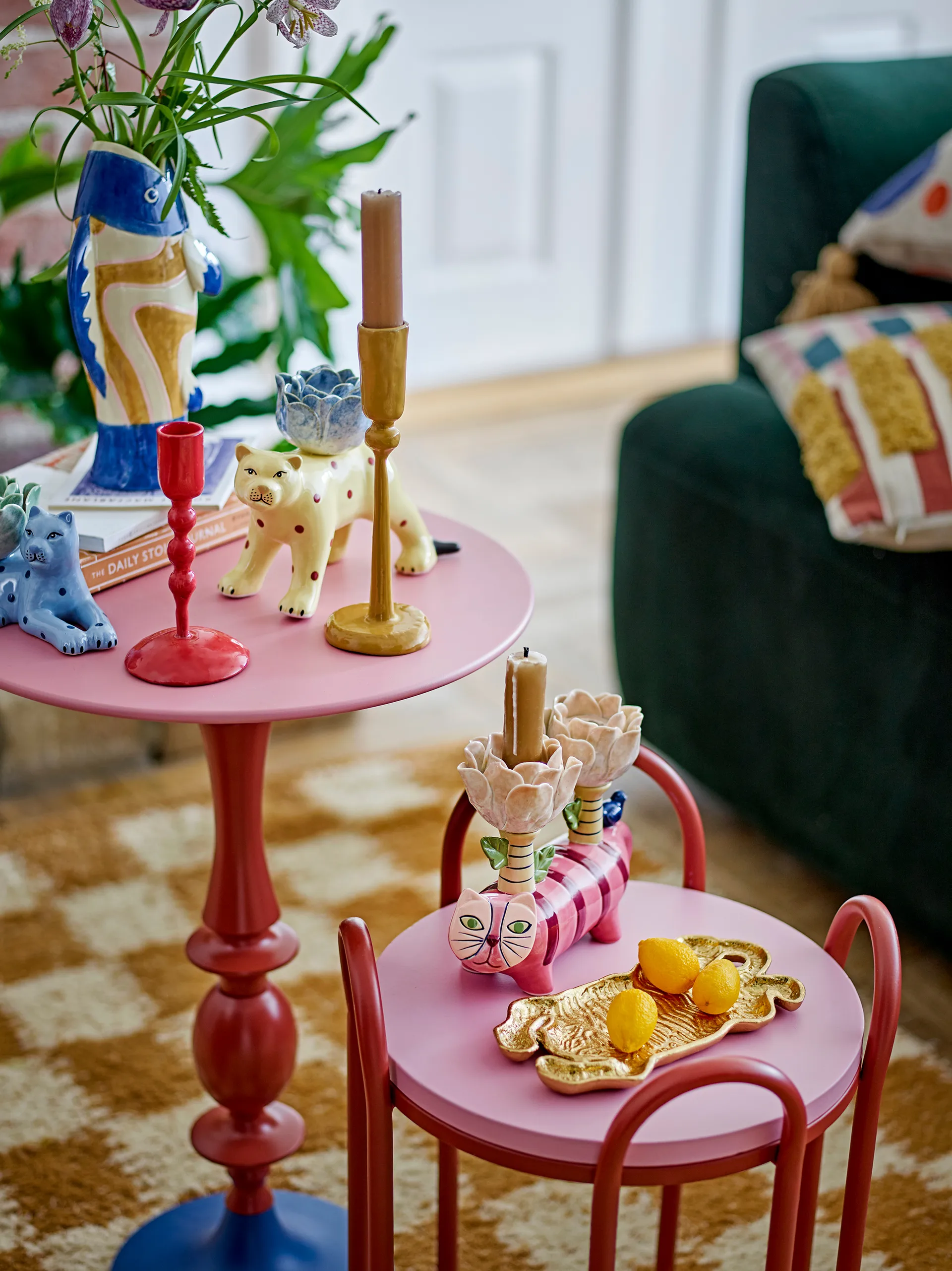 Annen sidebord Ø37,5 cm, Rød Bloomingville