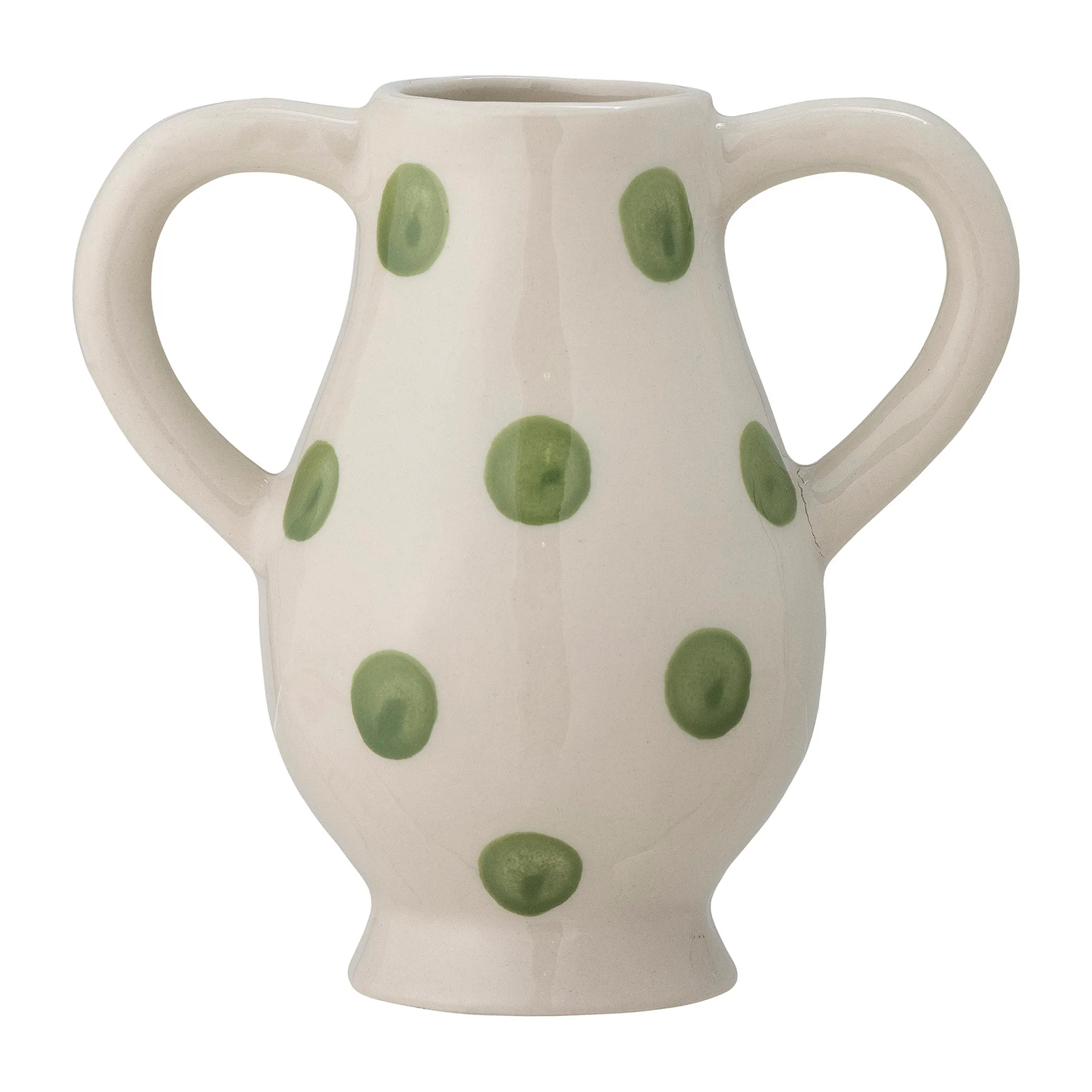 Asrin vase 15 cm, Hvit-grønn Bloomingville