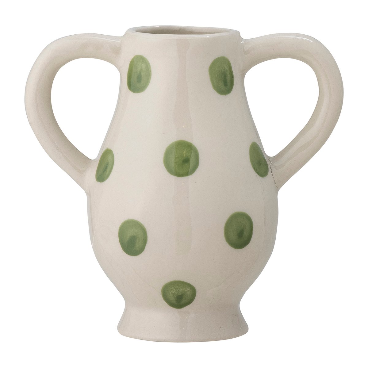 Bilde av Bloomingville Asrin vase 15 cm Hvit-grønn