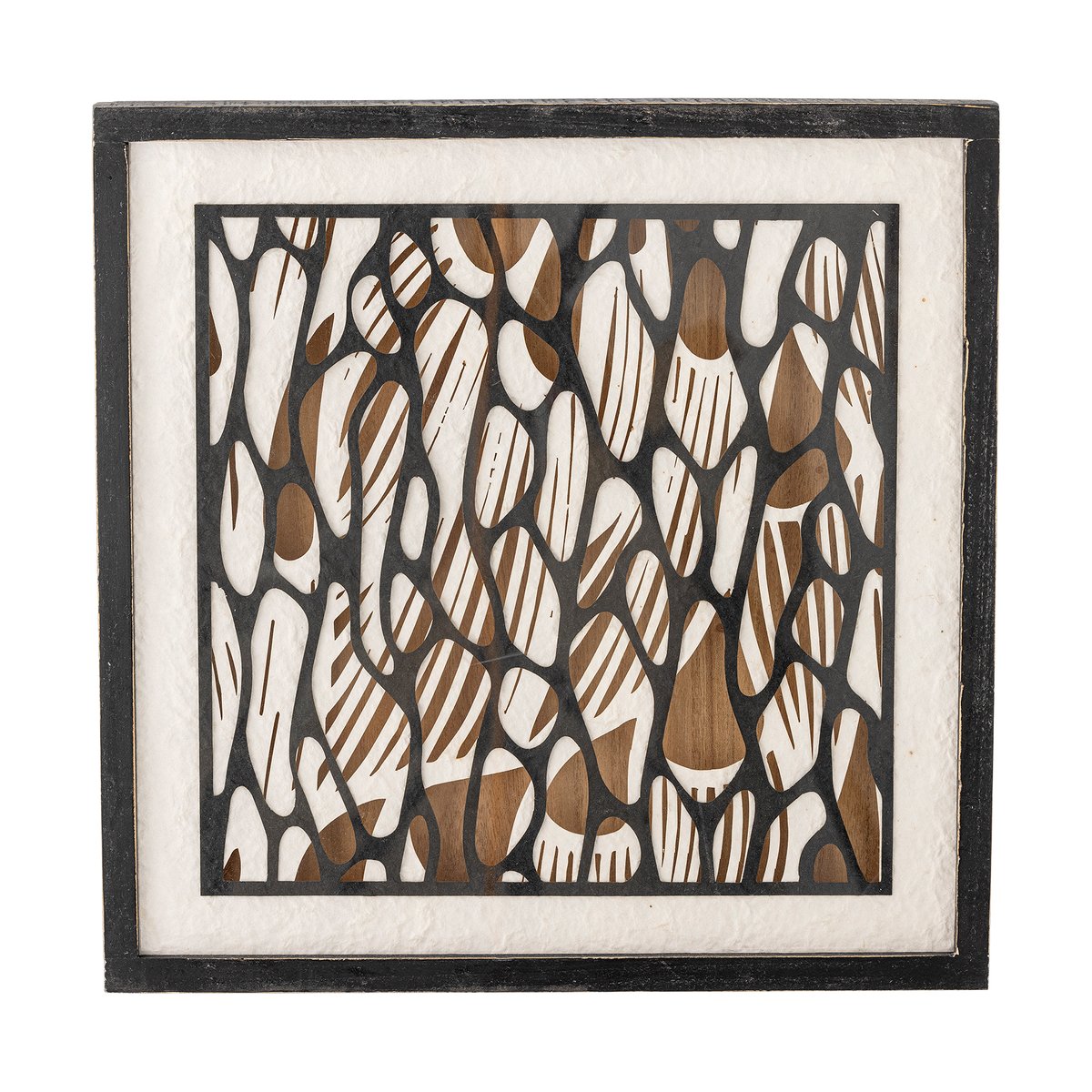 Bloomingville Barlin tavle 37,5x37,5 cm Brun-svart