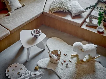 Bear ullteppe 200x140 cm - Hvit - Bloomingville