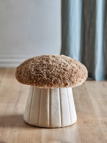 Bertil puff Ø 37 cm - Sopp, brun - Bloomingville