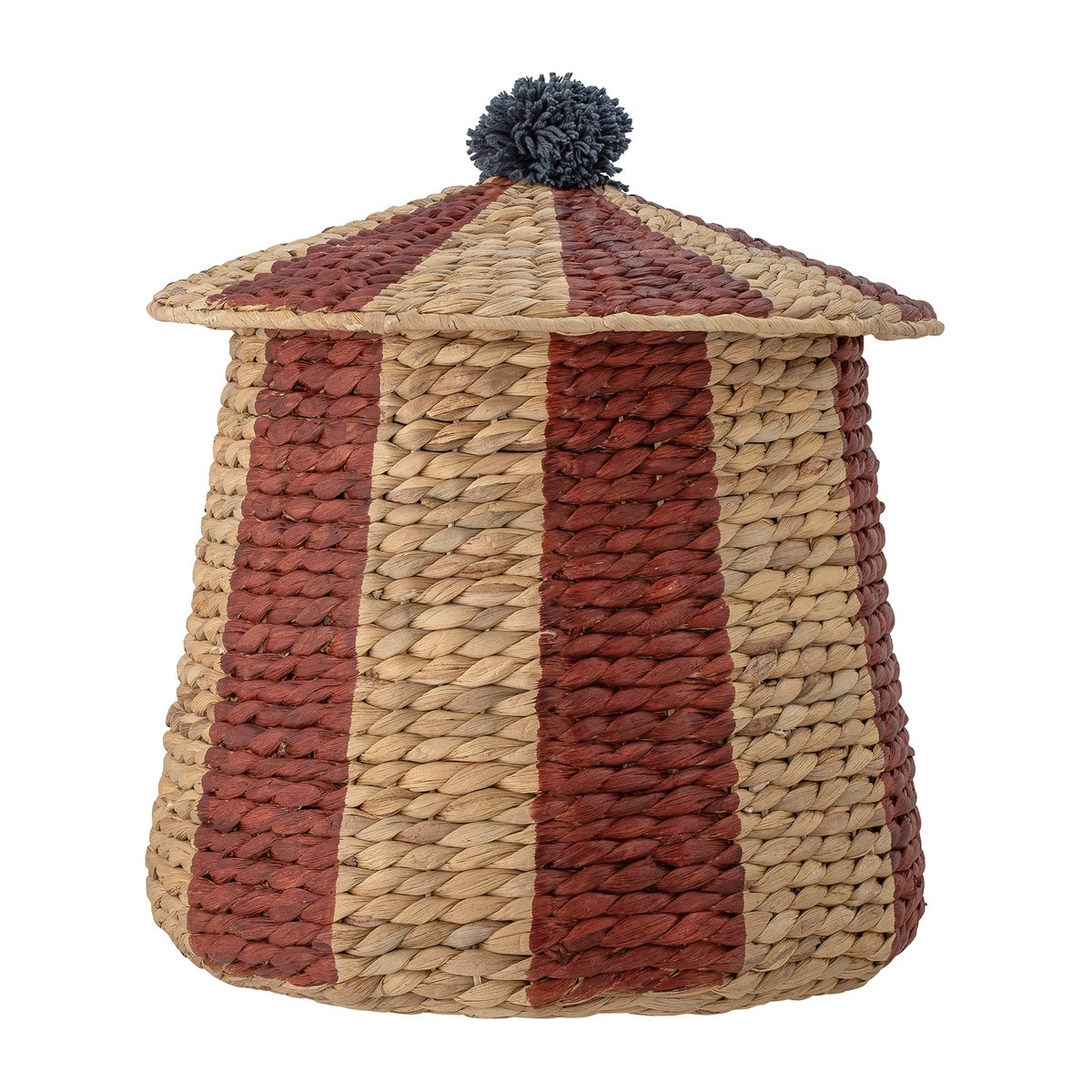 Bloomingville Birsen kurv med lokk Ø 40 cm Natur-rød
