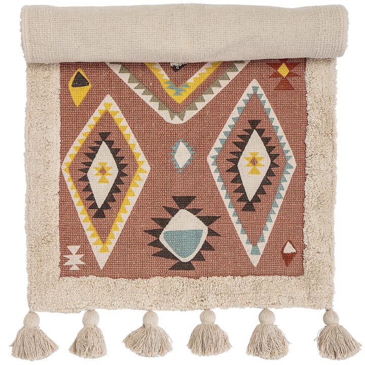Bloomingville gulvteppe med dusker 120x65 cm, Multi Bloomingville