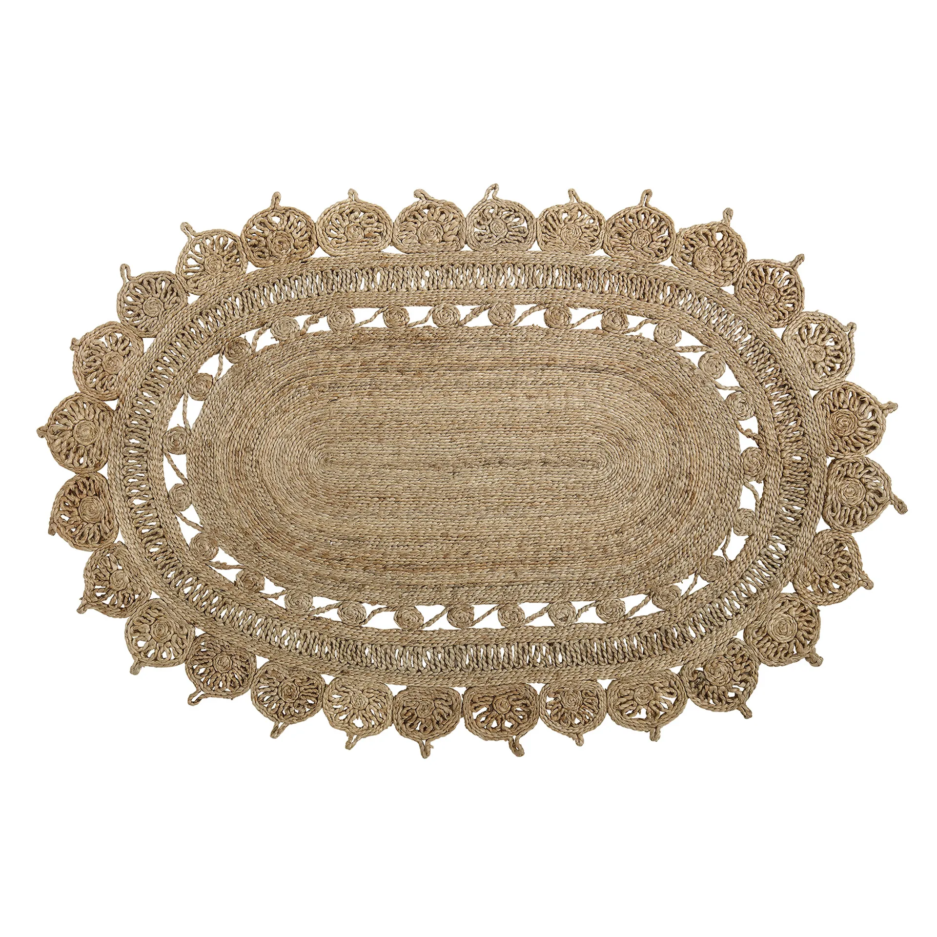 Bloomingville jutegulvteppe oval, natur Bloomingville