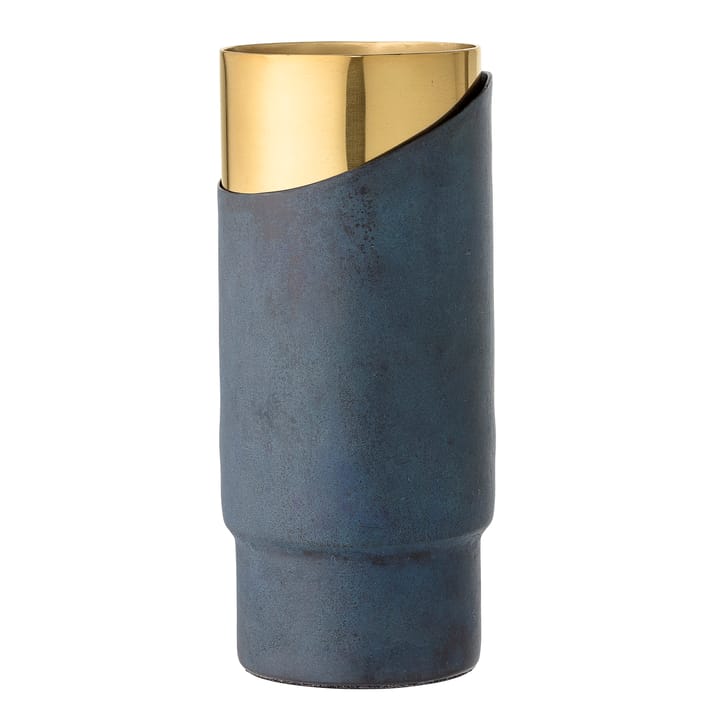 Bloomingville metallvase blå-gull, 23 cm Bloomingville