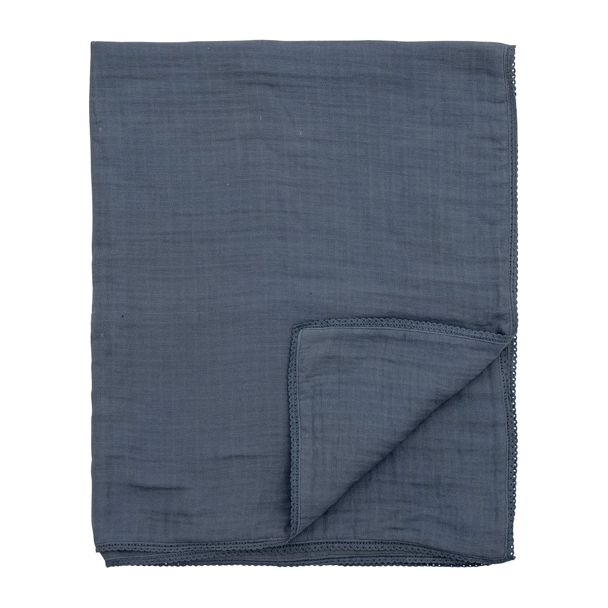 Bilde av Bloomingville Bloomingville Muslin pledd 80 x 100 cm Blå