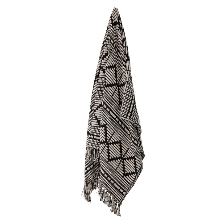 Bloomingville pledd resirkulert bomull 130x160 cm, Svart Bloomingville