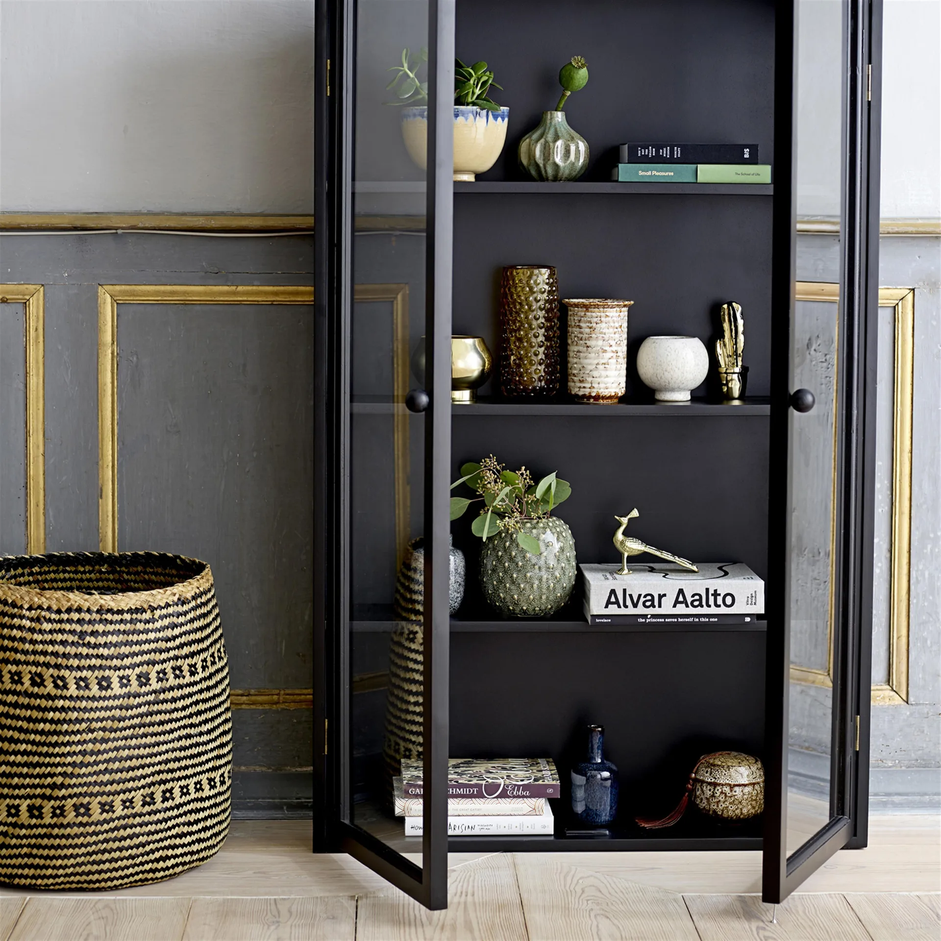 Bloomingville Storage kurv sjøgress 2-pakk, natur-grå Bloomingville