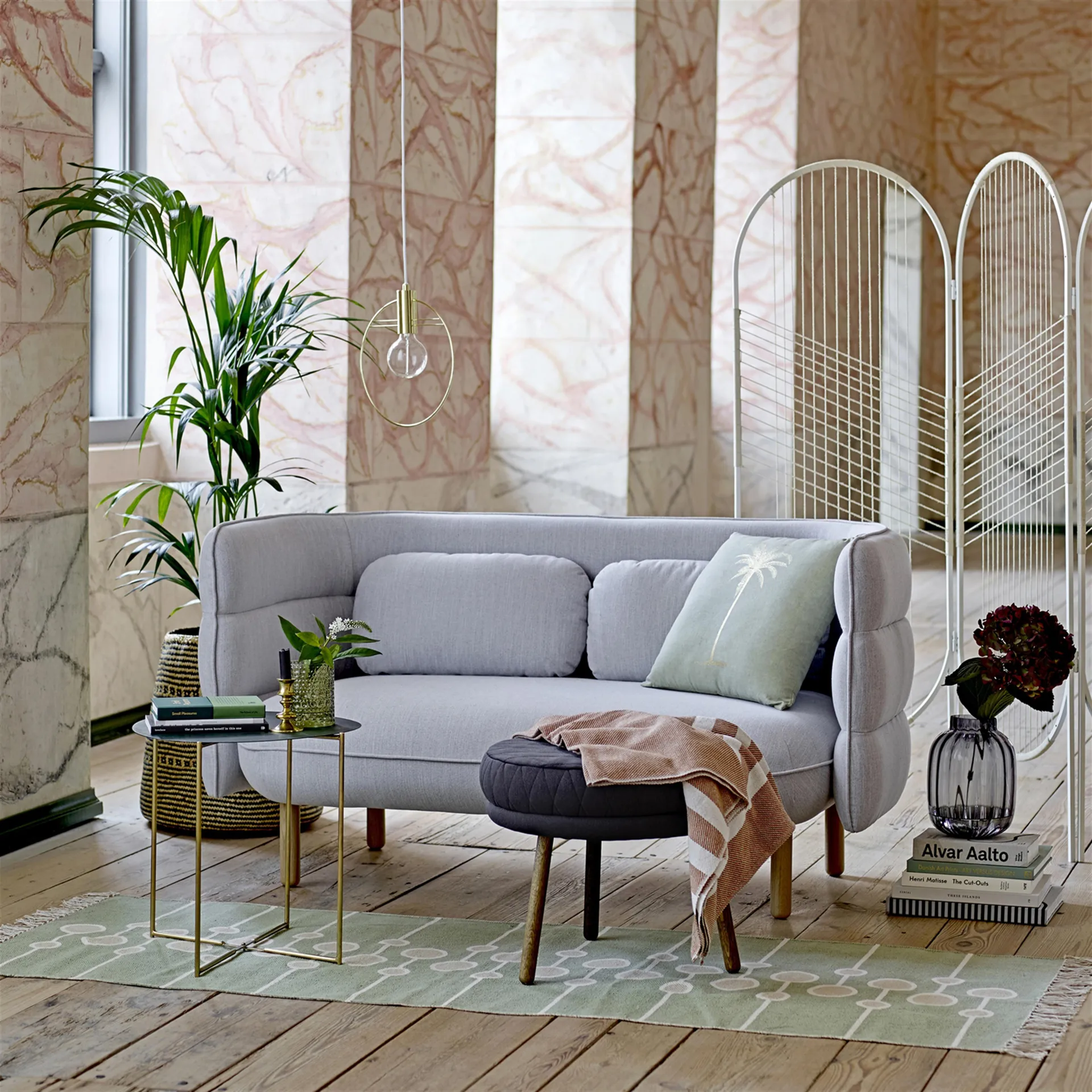 Bloomingville Storage kurv sjøgress 2-pakk, natur-grå Bloomingville