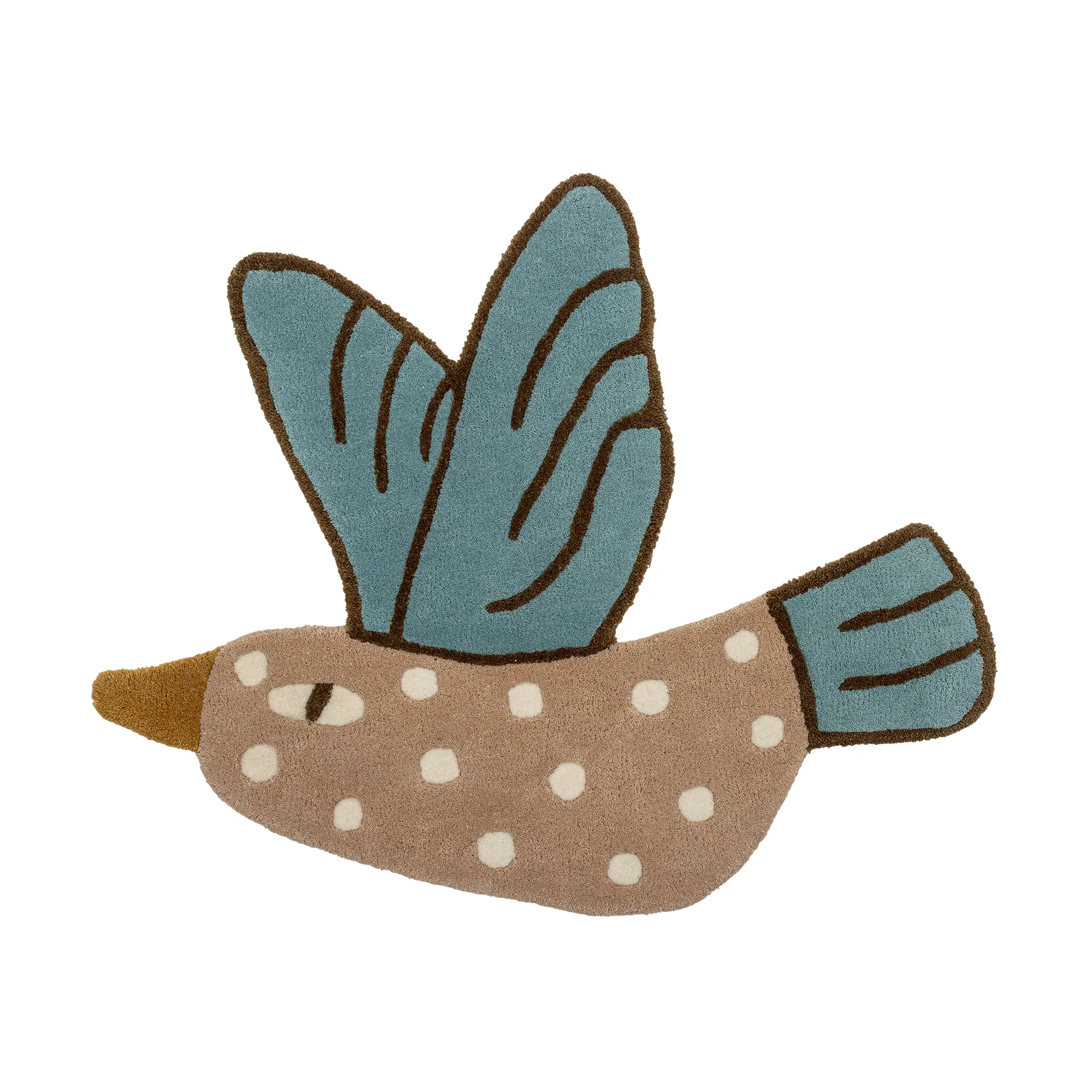 Blue Jay teppe 70x84 cm, Blå-brun Bloomingville