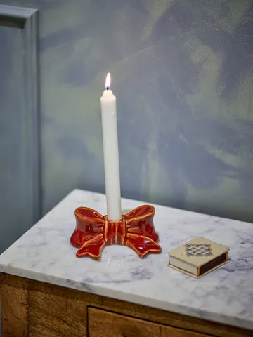 Bow lysestake - Rød, 11,5 cm - Bloomingville