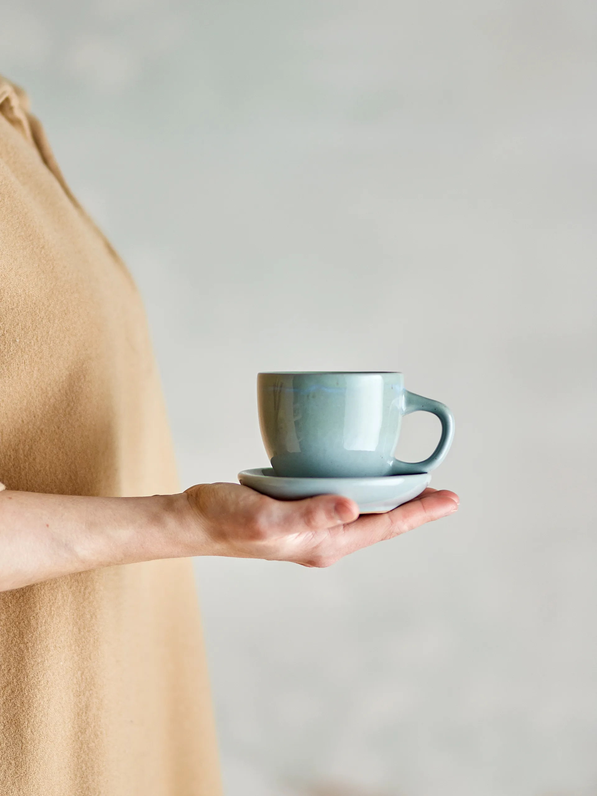 Brenta kopp med skål 4-pakning, Blå Bloomingville