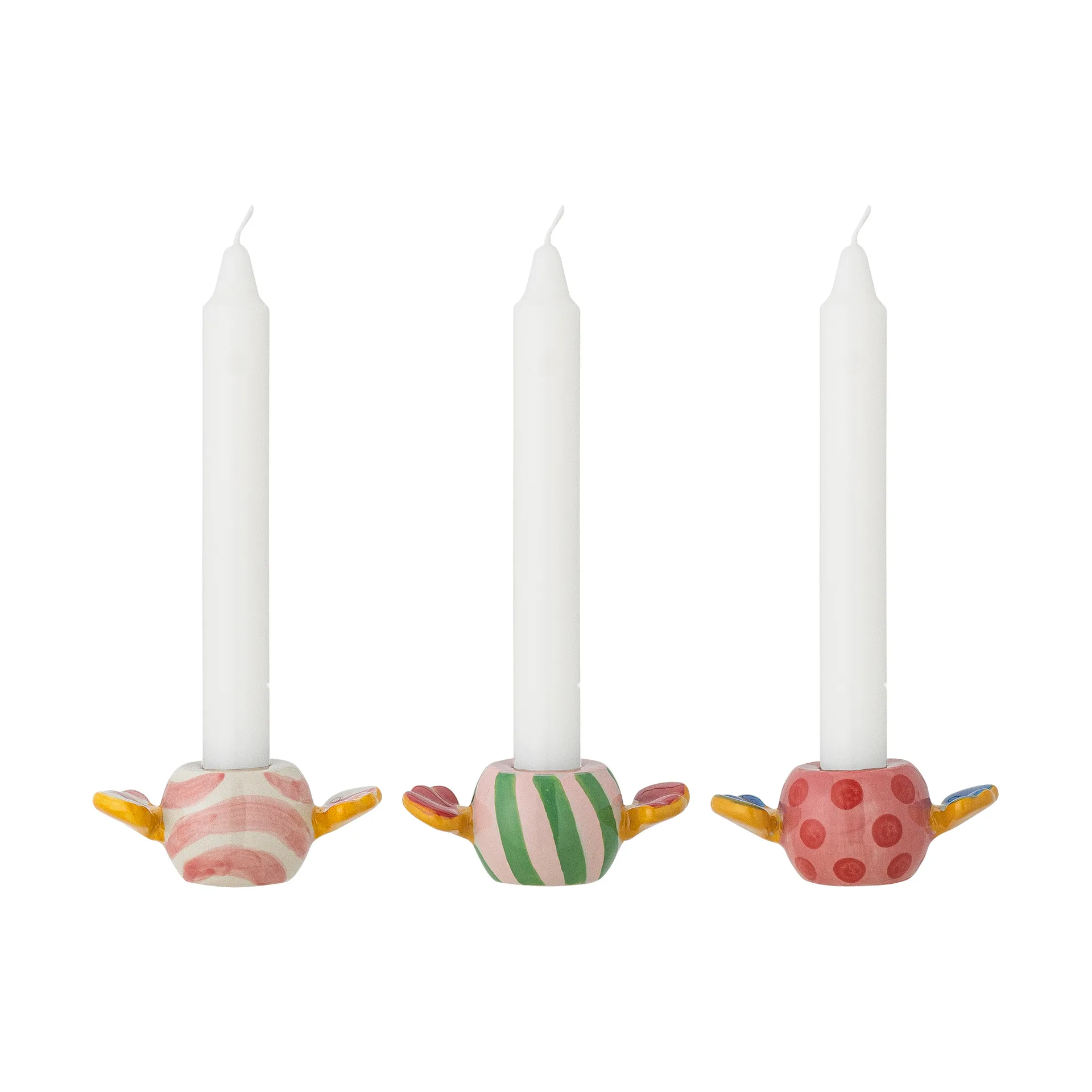 Caramella lysestaker 3 deler, Rosa Bloomingville