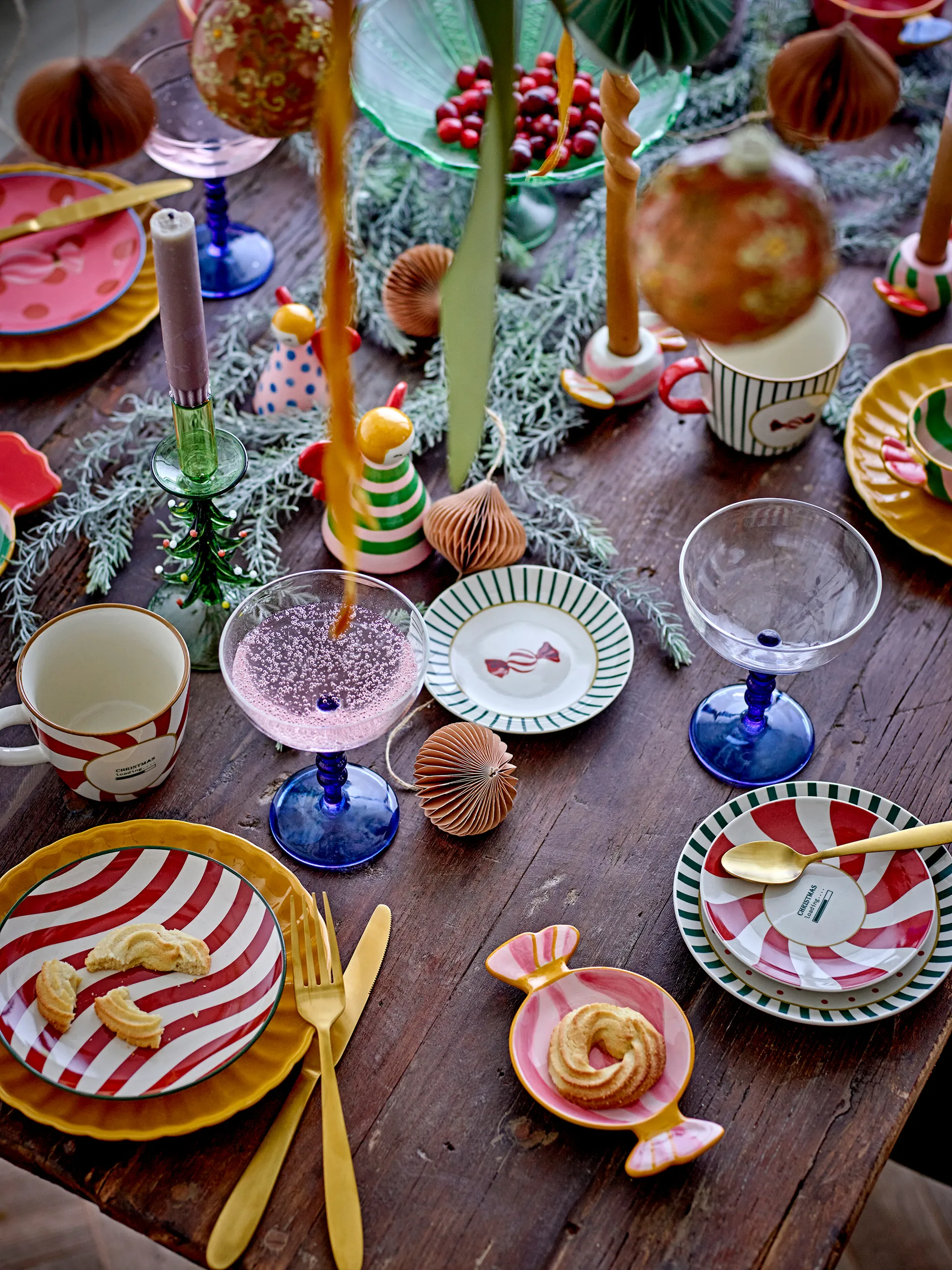 Caramella lysestaker 3 deler, Rosa Bloomingville