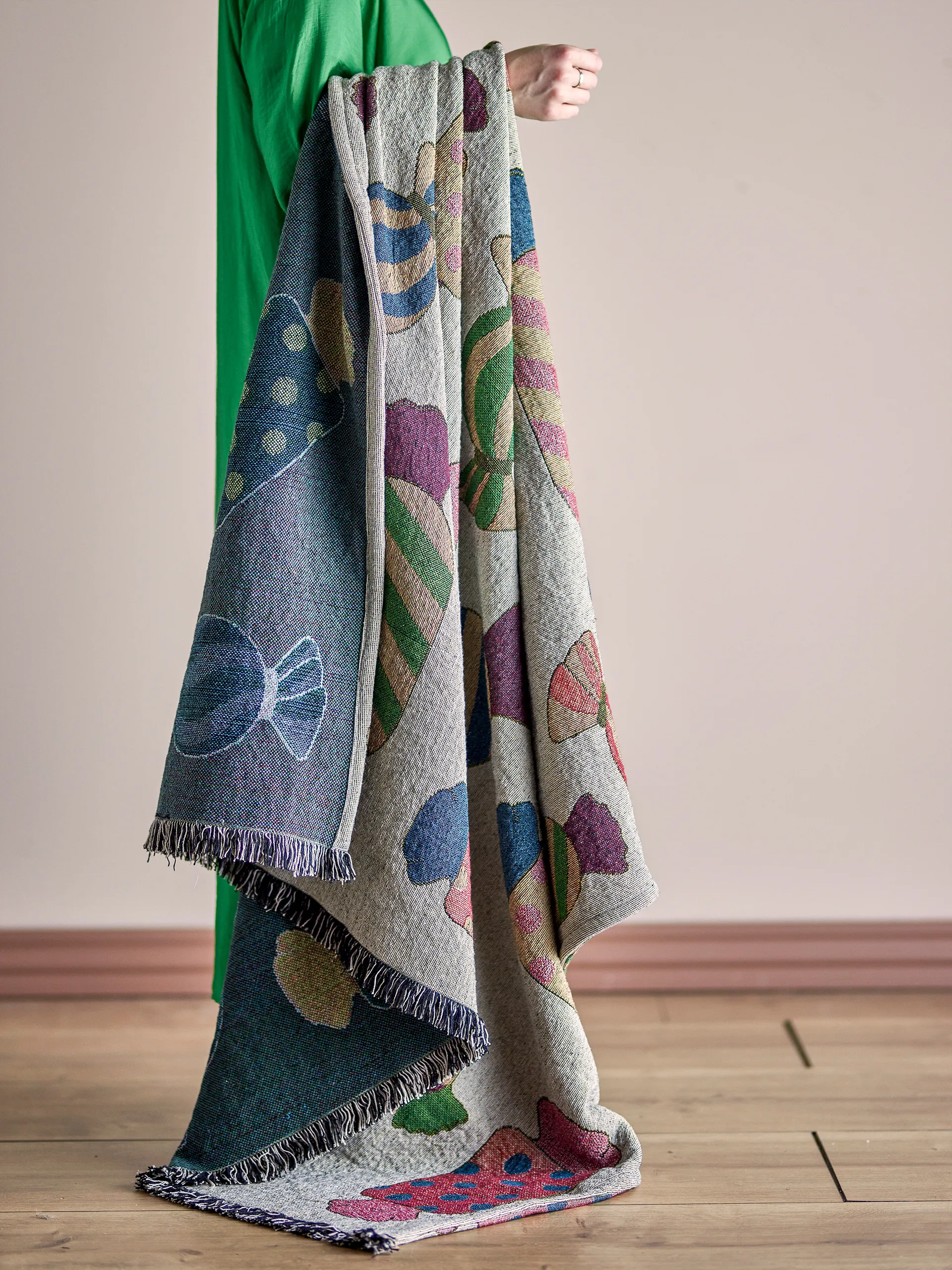 Caramella pledd 130x150 cm, Natur Bloomingville