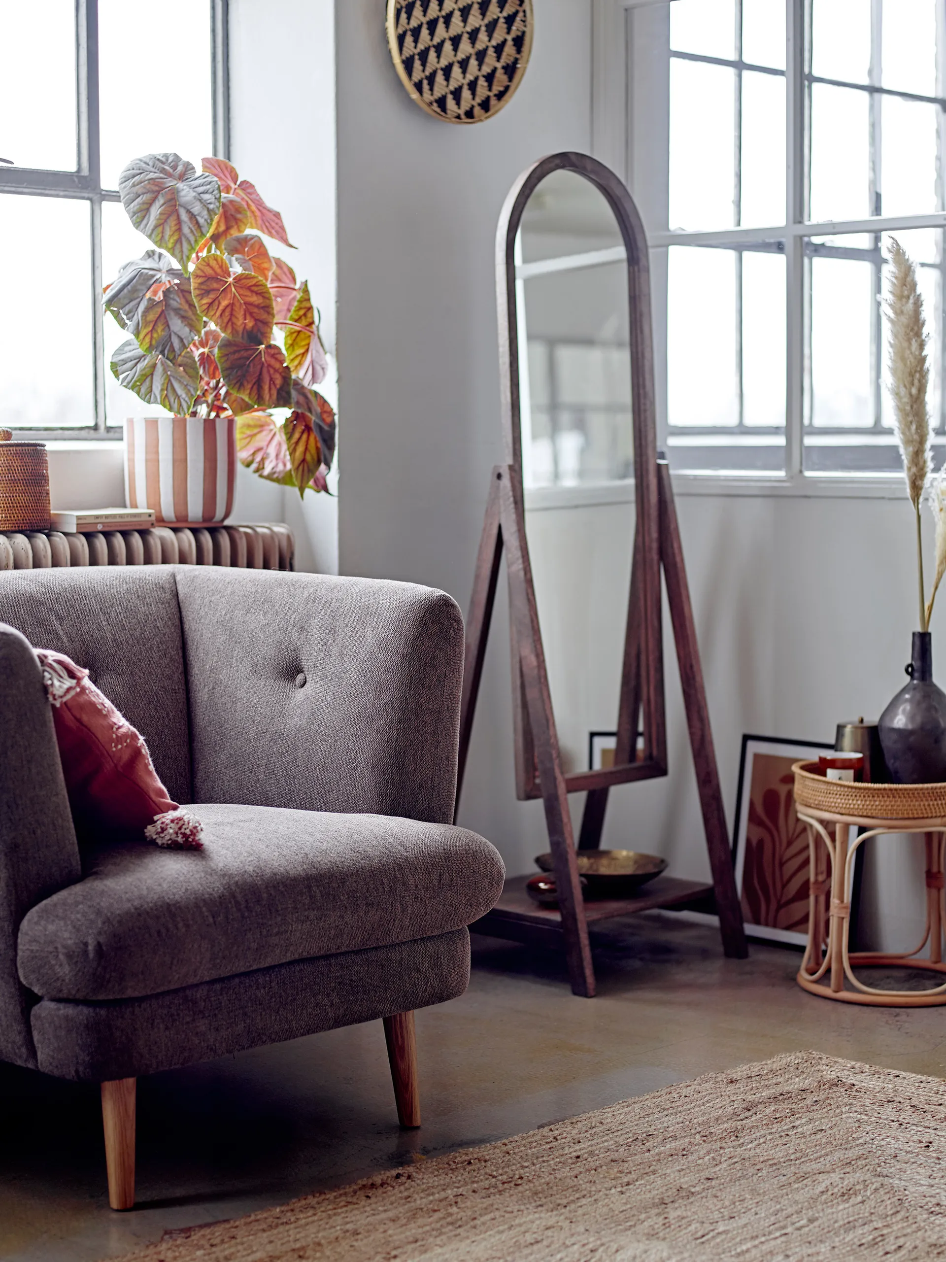 Cathia speil 157,5 cm, Brun Bloomingville